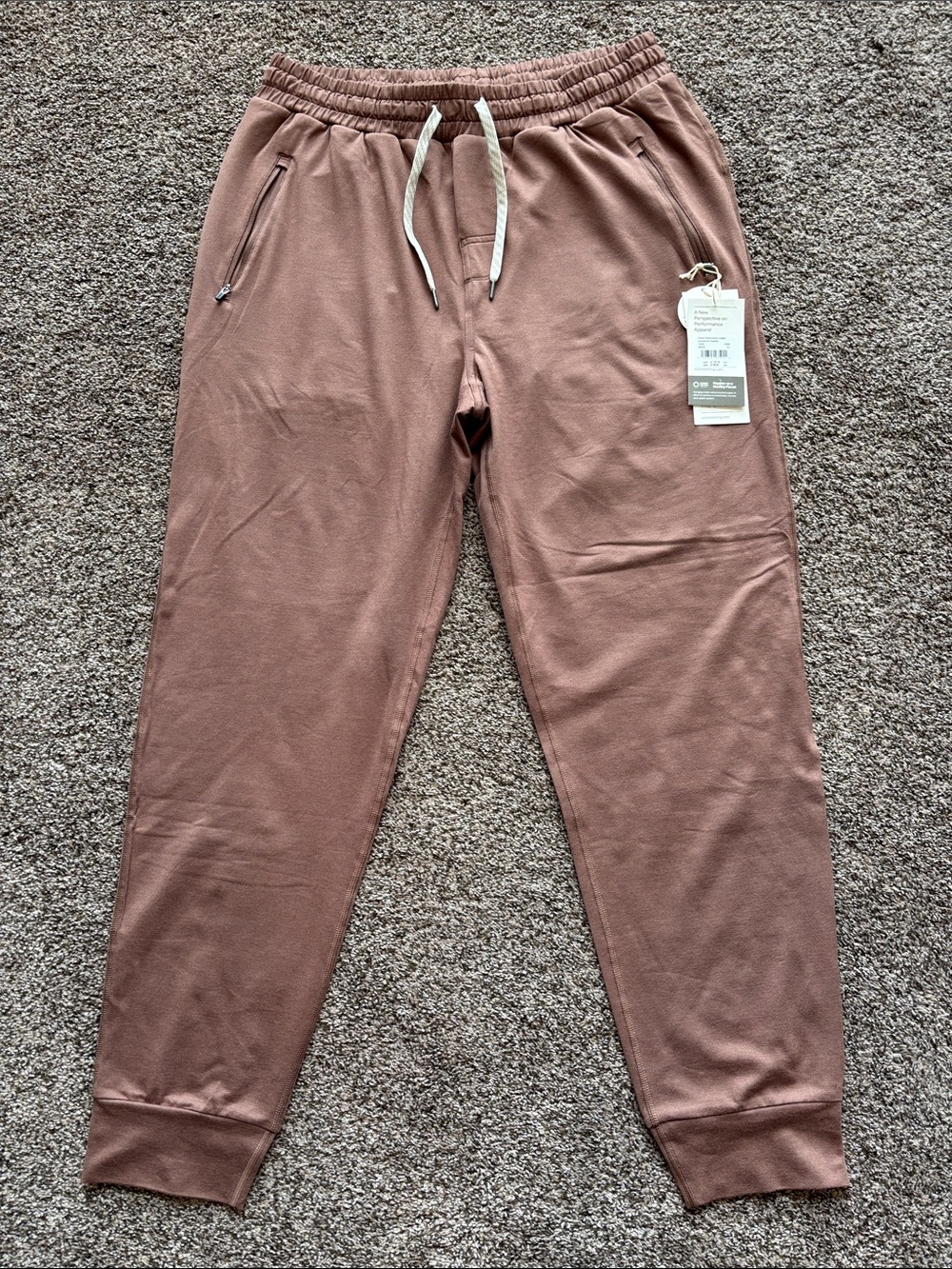 NWT Vuori Pronto Performance Pants in Cardamom Heather XL